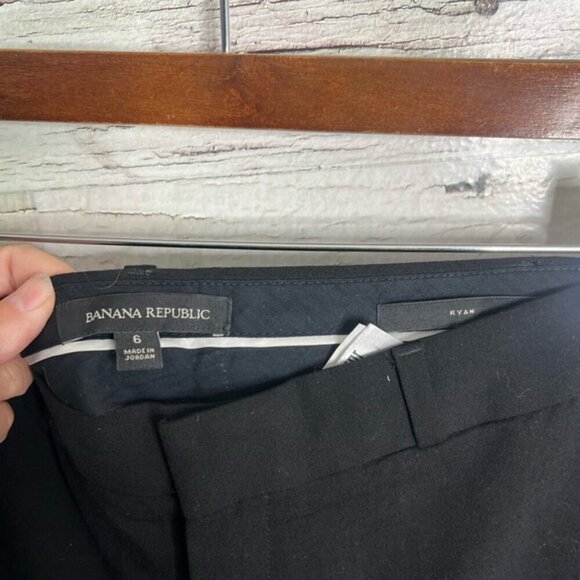 Banana Republic Ryan Trouser Pant Black Bi-Stretch 6 dress pants - Picture 4 of 6